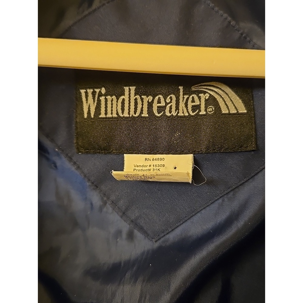 Vintage Windbreaker Brand Jacket Navy Blue Full Zip Men's Size XL‎ - Picture 7 of 9